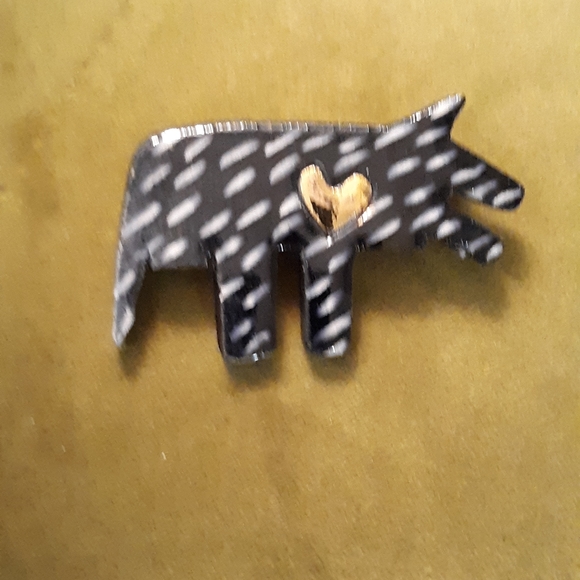 handmade Jewelry - HANDMADE ARTIST DOG PIN BROOCH